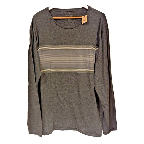 American Eagle Mens Seriously‎ Soft T-Shirt Gray Long Sleeve Classic Tee XXL NWT - Picture 1 of 5